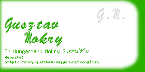 gusztav mokry business card